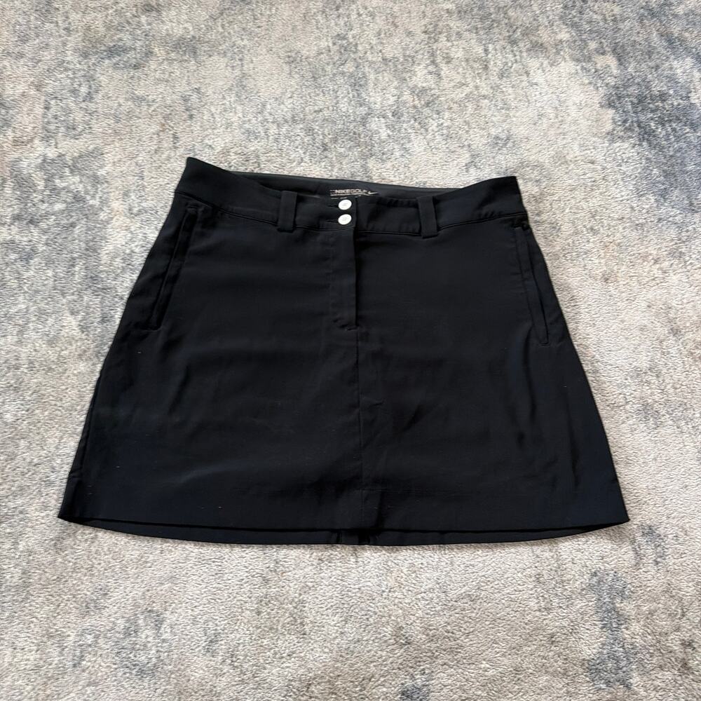 Nike Golf Skort Dri Fit Women's 10 Medium Black Dri Fit Stretch Active Preppy